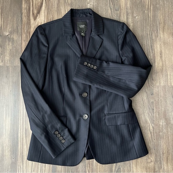 J.Crew Super 120s Wool Pinstripe 2-Button Blazer - Picture 2 of 16